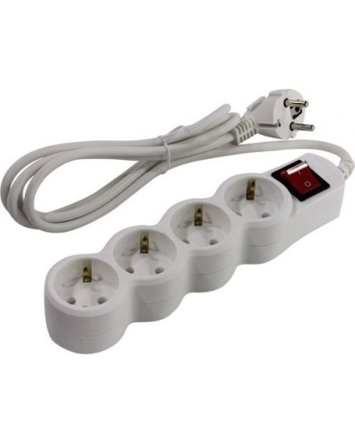 SP4W-130. Сетевой фильтр 4 розетки, 3м, белый. 5bites в Туле