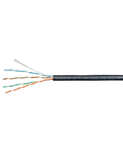 UTP-4P-Cat.5e-SOLID-OUT-PE-UV-100 (11246c-5). Кабель «витая пара» (LAN) для структурированных систем связи. CABEUS в Туле