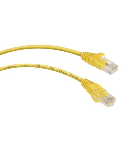 PC-UTP-RJ45-Cat.5e-1.5m-YL (7695c), желтый. Патч-корд медный. CABEUS в Туле