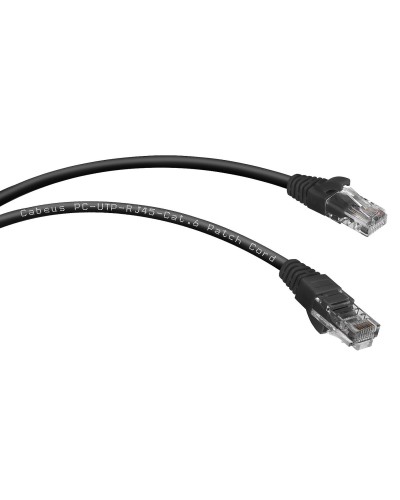 PC-UTP-RJ45-Cat.6-3m-BK (8666c), чёрный. Патч-корд медный. CABEUS в Туле