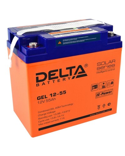 Delta GEL 12-55. Аккумулятор герметичный свинцово-кислотный. Delta в Туле