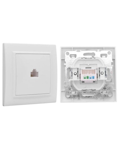 Минск Розетка RJ-45 1-местная СП (ERK01-035-10). Розетка RJ-45 1-местная СП. EKF в Туле