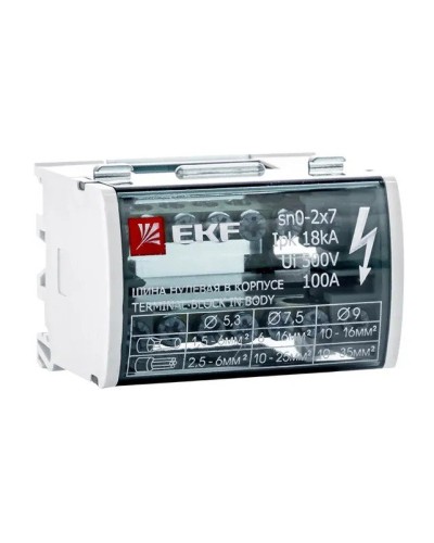 Шина нулевая в корпусе 2х7 (sn0-2х7). Шина нулевая в корпусе. EKF в Туле