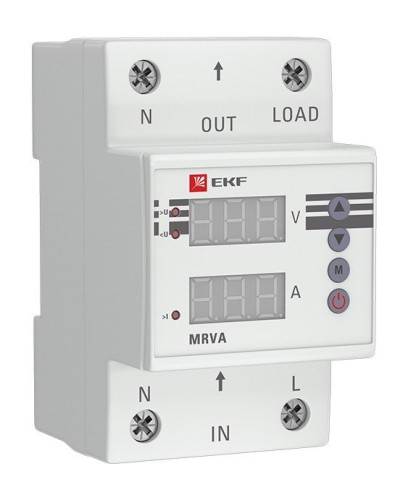 MRVA 63A PROxima (MRVA-63A). Реле напряжения и тока с дисплеем. EKF в Туле
