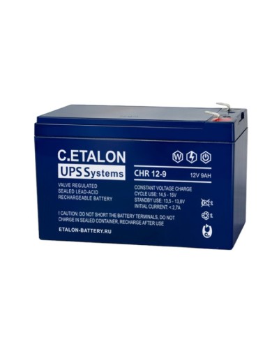 C.ETALON CHR 12-9. Аккумулятор герметичный свинцово-кислотный. ETALON в Туле
