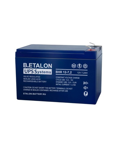 B.ETALON BHR 12-7,2. Аккумулятор герметичный свинцово-кислотный. ETALON в Туле
