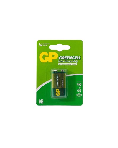 GP GreenCell 9V Крона (GP 1604GLF-2CR1), БЛИСТЕР. Солевая батарейка. GP Batteries в Туле