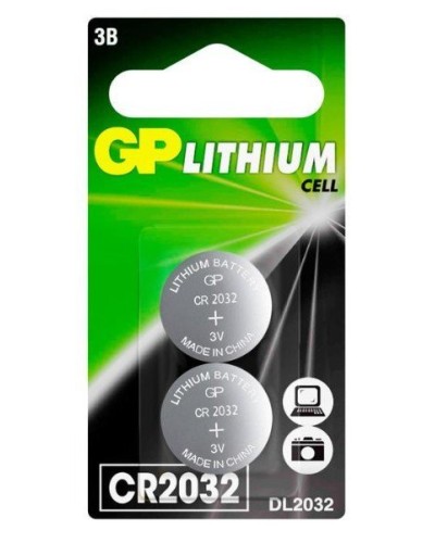 GP Lithium CR2032 (GP CR2032-2CRU2), упак. 2 шт. БЛИСТЕР. Литиевые дисковые батарейки. GP Batteries в Туле