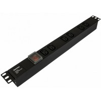 SHE19-6IEC-S-IEC. Блок розеток 19. Hyperline