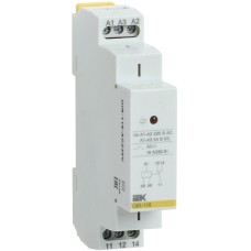 Реле промежуточное модульное OIR 1 контакт 16А 230В AC (OIR-116-AC230V). Реле промежуточное модульное. IEK