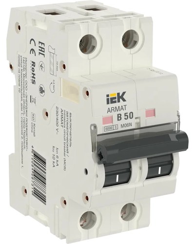 M06N 2P B 50А 6кА ARMAT (AR-M06N-2-B050). Автоматический выключатель. IEK в Туле