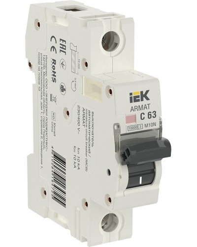 M10N 1P C 63А 10кА ARMAT (AR-M10N-1-C063). Автоматический выключатель. IEK в Туле
