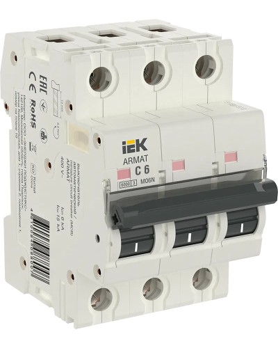 M06N 3P C 6А 6кА ARMAT (AR-M06N-3-C006). Автоматический выключатель. IEK в Туле