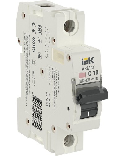 M10N 1P C 16А 10кА ARMAT (AR-M10N-1-C016). Автоматический выключатель. IEK в Туле