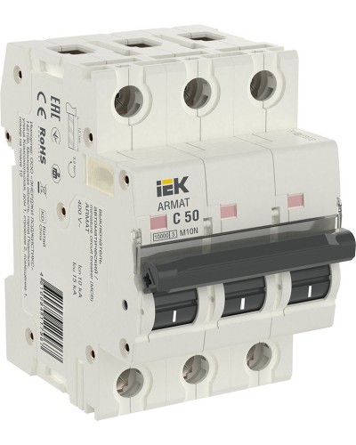 M10N 3P C 50А 10кА ARMAT (AR-M10N-3-C050). Автоматический выключатель. IEK в Туле