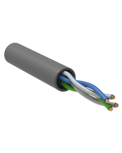 GENERICA U/UTP кат. 5E 100МГц 2 пары PVC INDOOR серый (BC1-C5E02-111-100-G). Кабель «витая пара» (LAN) для структурированных систем связи. IEK в Туле