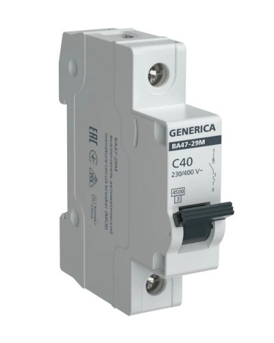 GENERICA ВА47-29М 1P C 40А 4,5кА (MVA21-1-040-C-G). Автоматический выключатель. IEK в Туле