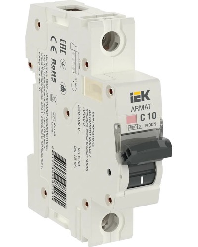 M06N 1P C 10А 6кА ARMAT (AR-M06N-1-C010). Автоматический выключатель. IEK в Туле