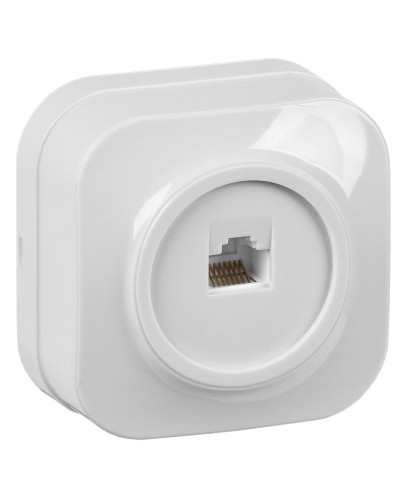 Розетка RJ45 кат.5E о/у РК10-ХБ белый IEK GLORY (EKH10-K01). Розетка компьютерная. IEK в Туле