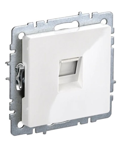 Розетка RJ45 РК10-БрБ кат.5E, белая BRITE (BR-K10-1-K01). Розетка компьютерная. IEK в Туле