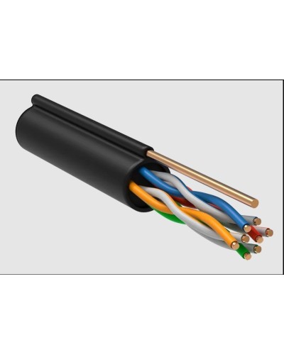 GENERICA U/UTP 5E 24AWG 4PR LDPE трос черный (BC3-C5E04-159-305-R-G). Кабель «витая пара» (LAN) для структурированных систем связи. IEK в Туле