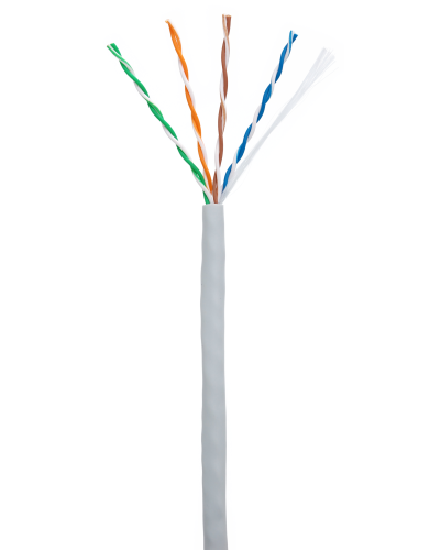U/UTP 4pair, Cat5e, In, PVC (EC-UU004-5E-PVC-GY-1). Кабель «витая пара» (LAN) для структурированных систем связи. NETLAN в Туле