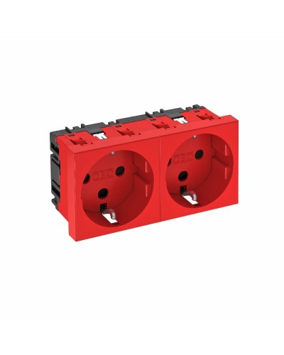 STD-D0 SRO2, (6120028). Розетка 0° двойная 2х2К+З, со шторками, 16А 250В красная. OBO Bettermann в Туле