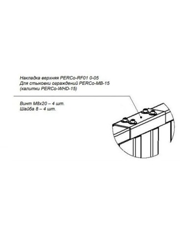 PERCo-RF01 0-05. Накладка верхняя. PERCo в Туле
