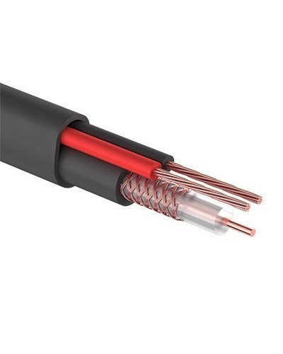 КВК-П-2+2x0,75 мм² (Cu/CCA) черный PROconnect (01-4109). Кабель комбинированный для систем видеонаблюдения. PROCONNECT в Туле