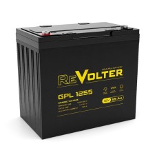 Revolter GPL 1255. Аккумулятор автомобильный герметичный свинцово-кислотный. Revolter