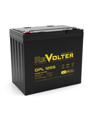 Revolter GPL 1255. Аккумулятор автомобильный герметичный свинцово-кислотный. Revolter в Туле