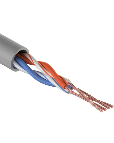 U/UTP, CAT 5e, PVC, 2PR, 24AWG, INDOOR, STRANDED, серый, 305м REXANT (01-0026). Кабель «витая пара» (LAN) для структурированных систем связи. Rexant в Туле