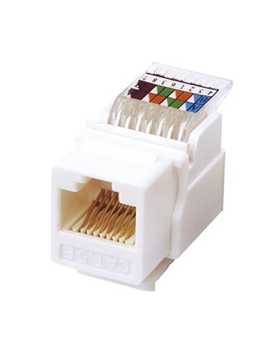 Модуль Keystone Jack RJ-45(8P8C), UTP, CAT 5e, тип 180 градусов, самозажимной, белый REXANT (03-1012): Модуль Keystone Jack в Туле