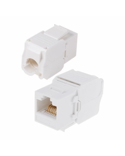 Модуль Keystone Jack RJ-45(8P8C) UTP, CAT 6, тип 180 градусов, самозажимной, белый REXANT (05-1052): Модуль Keystone Jack в Туле