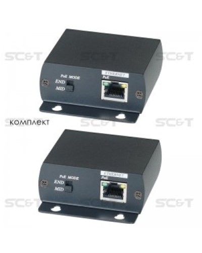 IP01P. Удлинитель Ethernet с PoE. SC&T в Туле