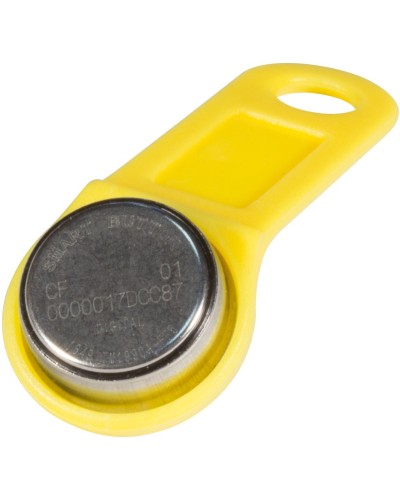 DS 1990А-F5 (желтый). Ключ электронный Touch Memory с держателем. SLINEX в Туле