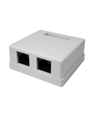 Розетка настенная RJ-45, 8P8C, Cat.5e, 2 порта UTP (10-0309): Компьютерная розетка в Туле