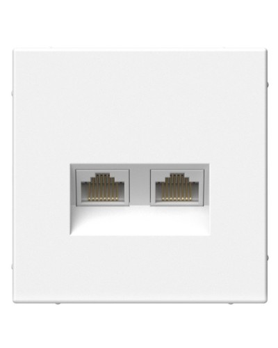 ArtGallery розетка двойная RJ45, кат. 6Е, скрытой установки, механизм, белый (GAL000188). Розетка компьютерная. Systeme Electric в Туле
