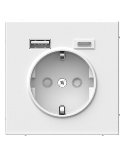 ArtGallery розетка 1-местная с USB тип-A+C, скрытой установки, механизм, белый (GAL000132). Розетка с USB. Systeme Electric в Туле