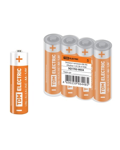 LR6 AA Alkaline 1,5V SR-4 TDM (SQ1702-0034). Элемент питания. TDM ЕLECTRIC в Туле