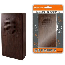 ЗПС-10/2-Пт ЭКО бук, птичка, без кнопки, AC 230V (SQ1901-0027). Звонок проводной. TDM ЕLECTRIC
