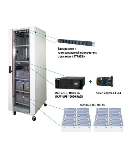 SKAT UPS 10000 SNMP (484). Комплекс бесперебойного питания. Бастион в Туле