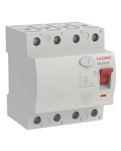 YON MAX MDL100 ВДТ, 4P, 30mA, 25A, АС (MDL100-4P2-25-AC). Автоматический выключатель дифференциальный (УЗО). ДКС в Туле