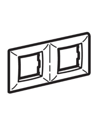 Рамка на 2+2 модуля (двухместная), слоновая кость (75012O): Рамка двухместная, Brava в Туле