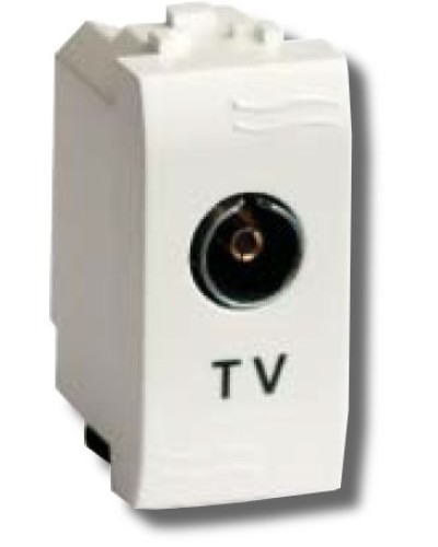 Розетка TV универсальная Brava 1 модуль белая (76721B): Розетка TV в Туле