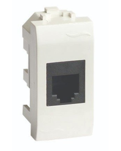 Розетка RJ-45 Brava 1 модуль слоновая кость (75654S): Розетка компьютерная с одним разъёмом в Туле