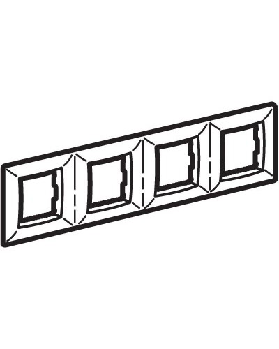 Рамка на 2+2+2+2 модуля (четырехместная), белая (75014W): Рамка четырехместная, Brava в Туле