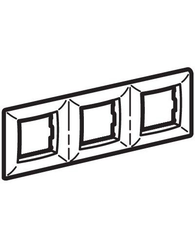 Рамка на 2+2+2 модуля (трехместная), белая (75013W): Рамка трехместная, Brava в Туле