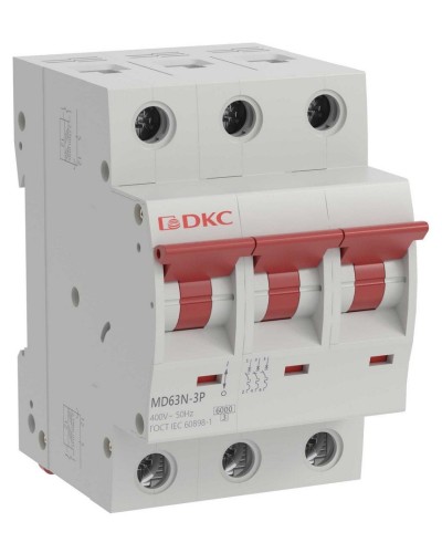 YON max MD63N 3P 63А 6кА C (MD63N-3PC63). Автоматический выключатель. ДКС в Туле