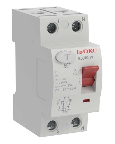 YON MAX MDL100 ВДТ, 2P, 30mA, 16A, АС (MDL100-2P2-16-AC). Автоматический выключатель дифференциальный (УЗО). ДКС в Туле